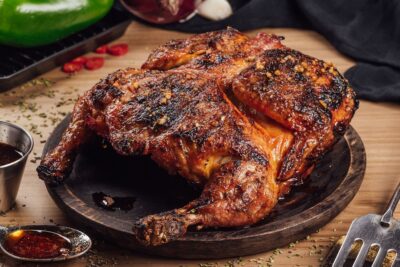 pollos y parrilla brazas